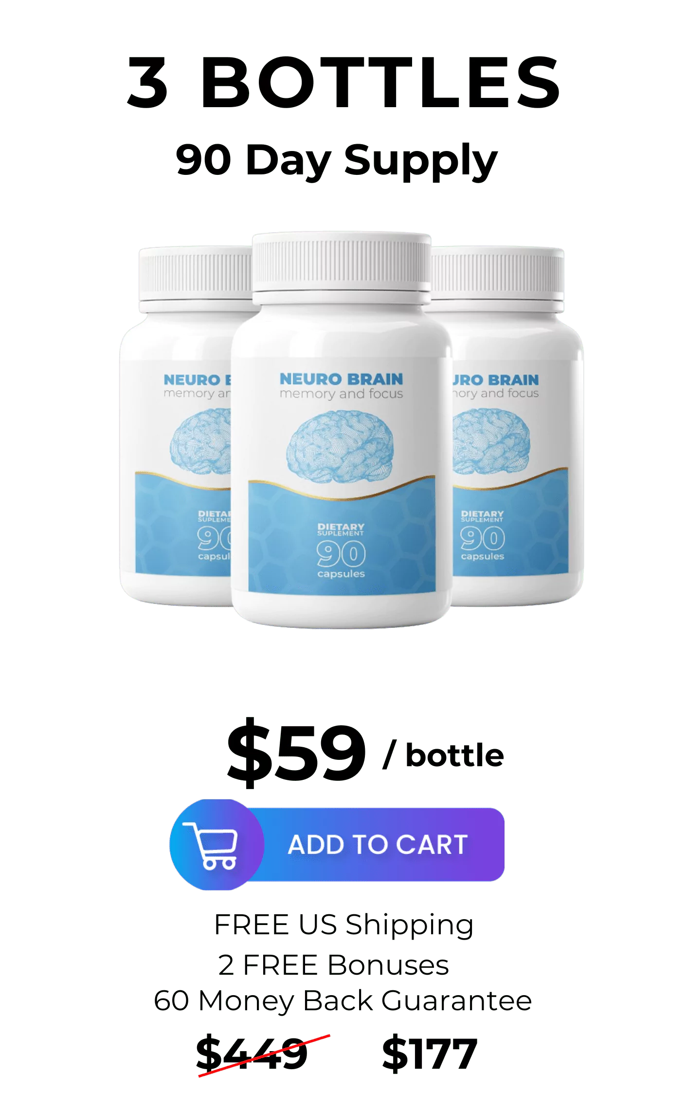 NeuroBrain 3 Bottles